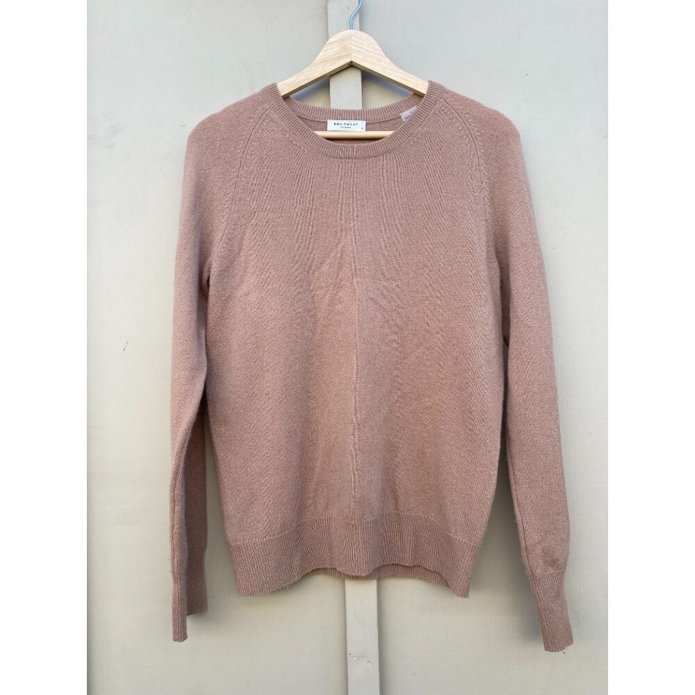 Equipment Sloane Crew Neck 100% Cashmere Sweater Tan Brown
